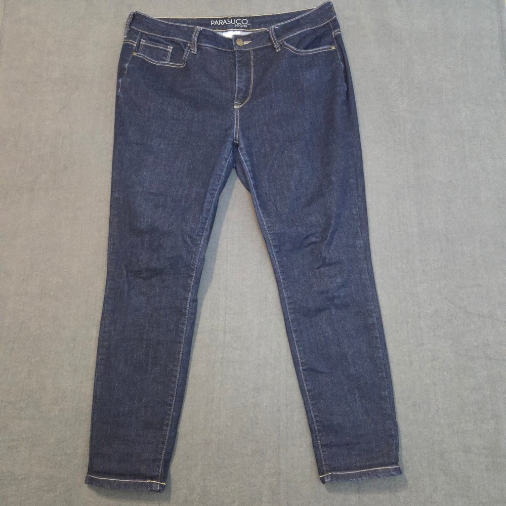 Parasuco Skinny Jeans Womens‎ 14 Blue Dark Wash Stretch Denim